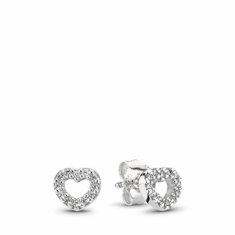 Pandora Australia Be My Valentine Heart Stud Earrings - Sterling Silver | DFOATH167